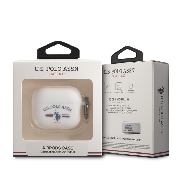 Bild 3, U.S Polo U.S. Polo Horses Flag AirPods 3 Fodral Vit