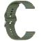  Klockarmband 20 mm Silikon Wave Design Militär Grön