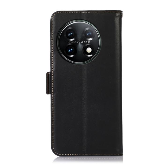 Bild 3,  OnePlus 11 5G Fodral RFID Crazy Horse Läder Svart