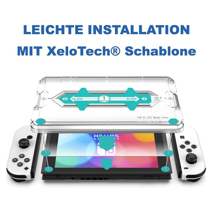 Bild 5,  Nintendo Switch OLED 2-PACK Skärmskydd Heltäckande Härdat Glas