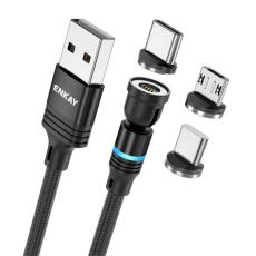 ENKAY ENKAY 1 m 3in1 USB-C / Lightning / MicroUSB 360&deg; Magnetkabel