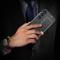  Samsung Galaxy S25 Plus Skal Litchi Textur Svart