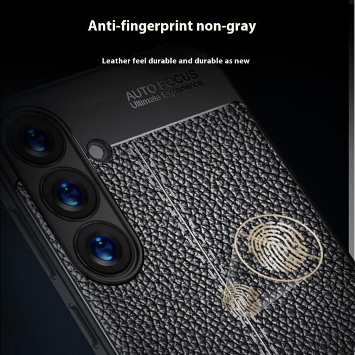Bild 5,  Samsung Galaxy S25 Plus Skal Litchi Textur Svart