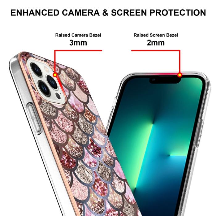 Bild 2,  iPhone 15 Pro Skal Med Tryck Rosa Fjäll