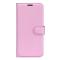  Motorola Edge 30 Ultra 5G Fodral Litchi Läder Ljus Rosa