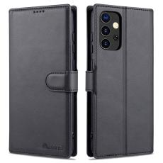 AZNS Samsung Galaxy A52 / A52s - AZNS L&auml;der Fodral - Svart