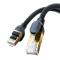 BASEUS BASEUS 1 m Cat8 40Gbps RJ45 Nätverkskabel Svart
