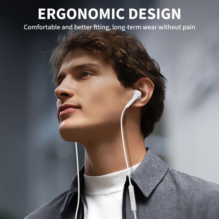 Bild 6, Tech-Protect Tech-Protect In-Ear Hörlurar USB-C UltraBoost Vit