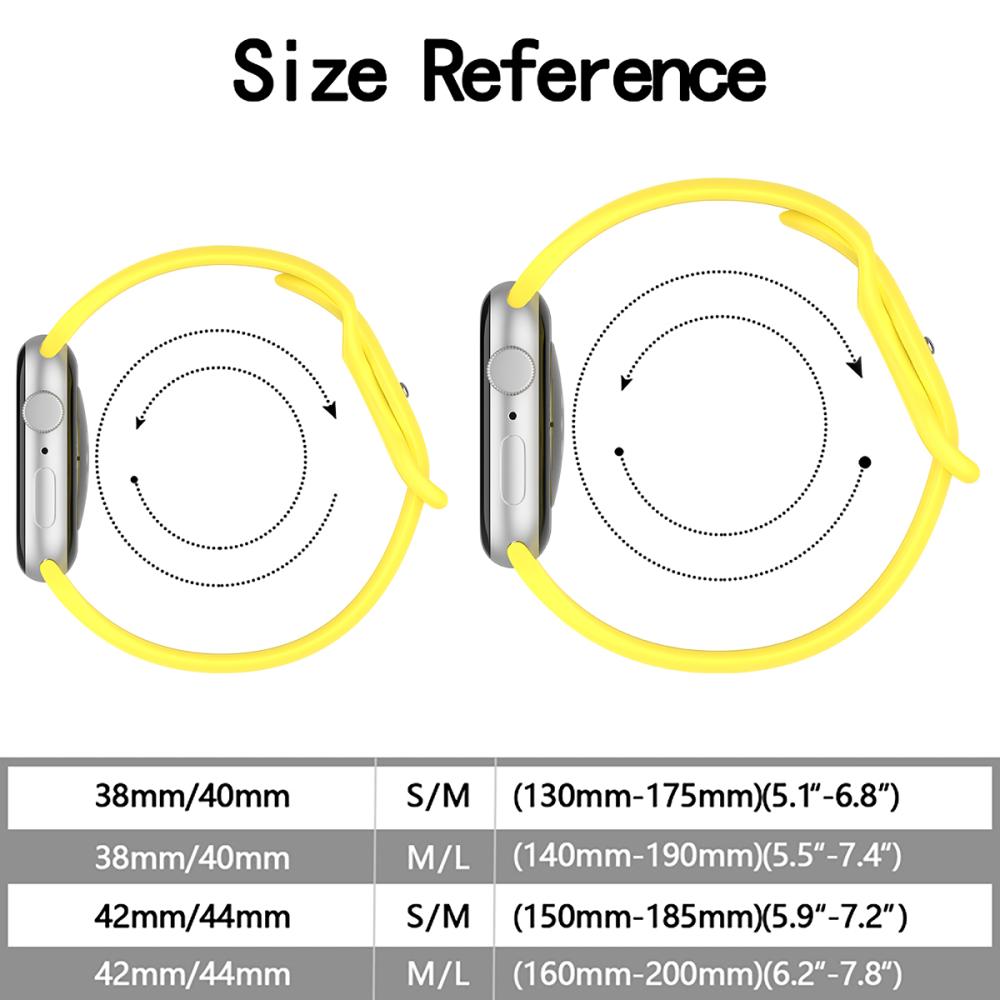 ColorPop Silikon Armband Butterfly Apple Watch 42/41/40/38 mm (S/M) Gul