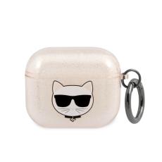 Karl Lagerfeld Karl Lagerfeld AirPods 3 Glitter Choupette Skal Med Ring Guld