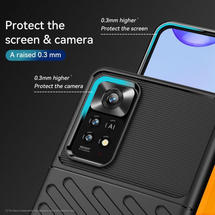 Bild 4,  Xiaomi Redmi Note 11 Pro 5G Skal Twill Textur Svart