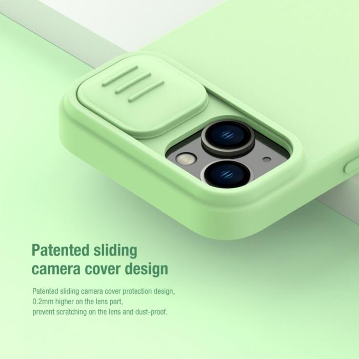 Bild 3, NILLKIN NILLKIN iPhone 14 Skal MagSafe CamShield Silky Liquid Grön