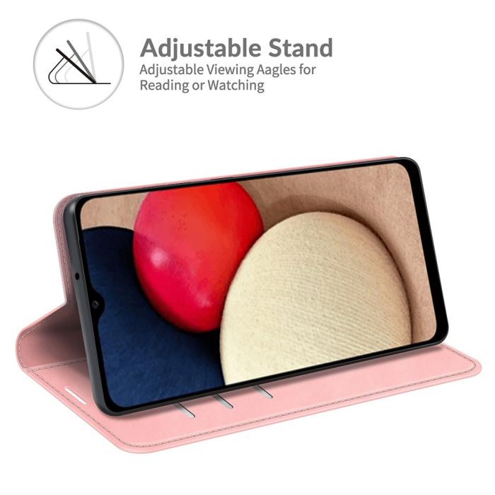 Bild 4,  Samsung Galaxy A03s Magnetisk Flip Fodral Roséguld