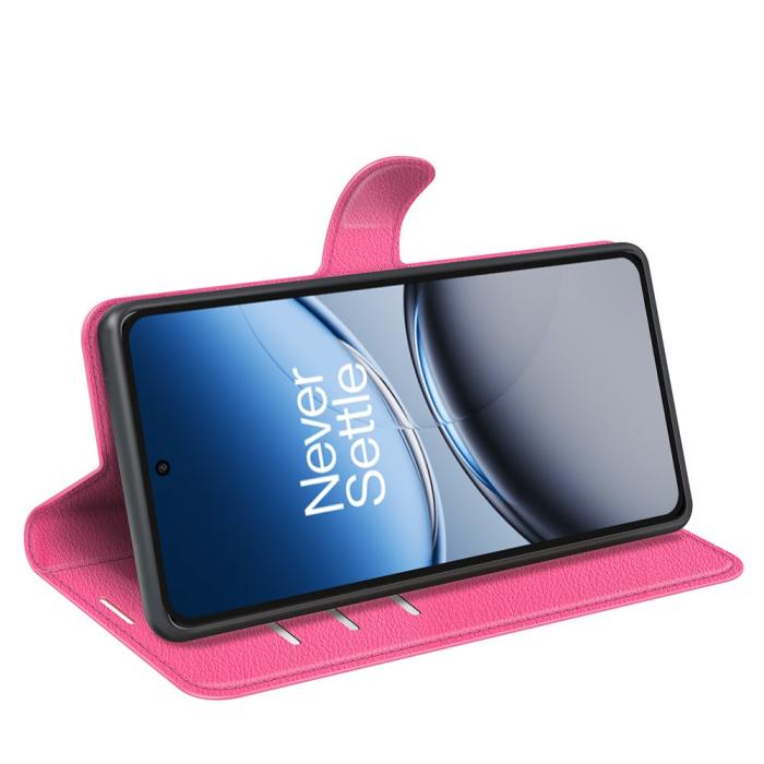 Bild 3,  OnePlus Nord 4 Fodral Litchi Läder Rosa