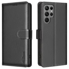  Samsung Galaxy S25 Ultra Fodral L&auml;der RFID Svart