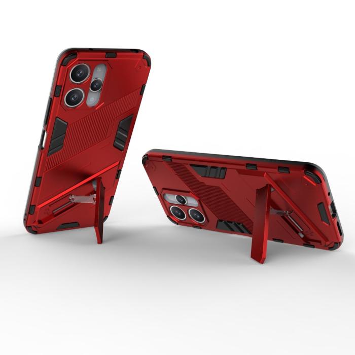 Bild 3,  Xiaomi Redmi 12 5G/4G Skal Kickstand Hybrid Armor Röd