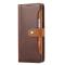  Samsung Galaxy S21 FE Fodral Premium Med Frontficka Brun