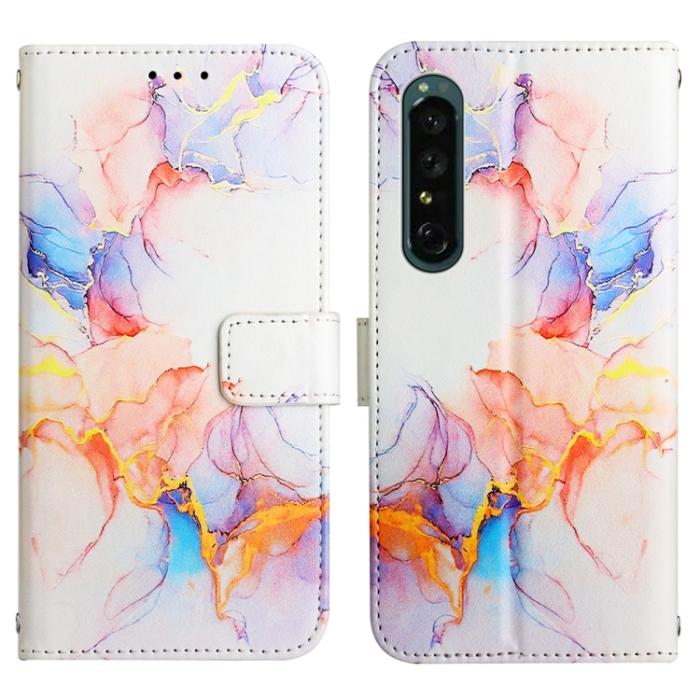 Bild 2,  Sony Xperia 1 IV Fodral Marmor Galaxy Vit