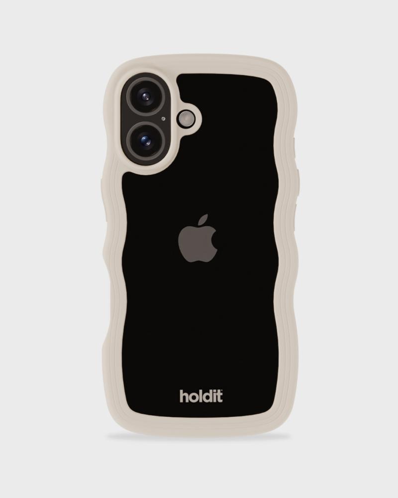 holdit holdit iPhone 16 Skal Wavy Light Beige/Transparent