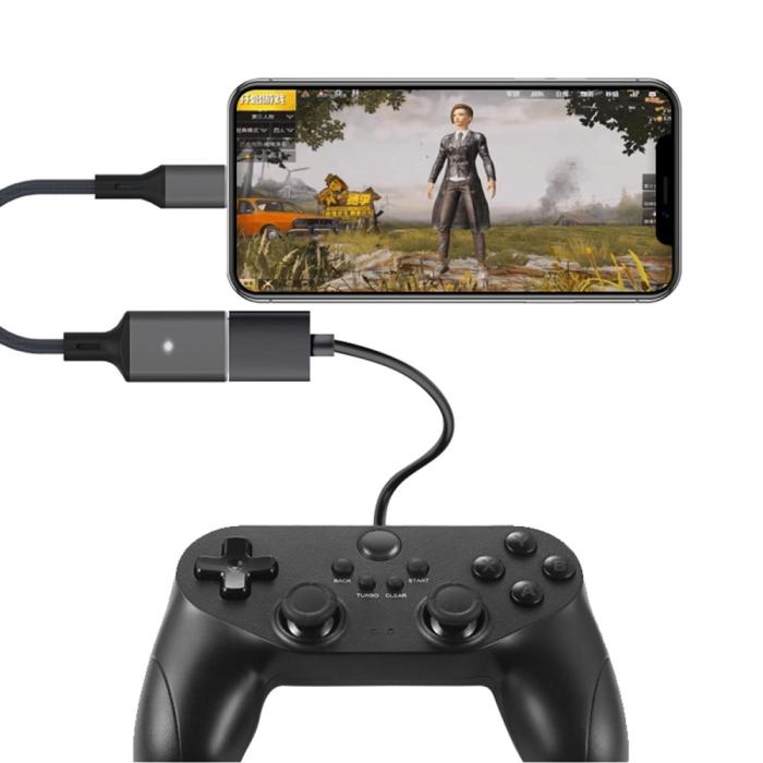 Bild 6,  Lightning till USB-A Kabeladapter Svart