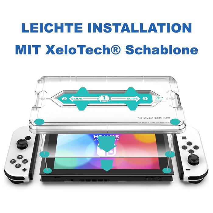 Bild 5,  Nintendo Switch 2-PACK Skärmskydd Heltäckande Härdat Glas
