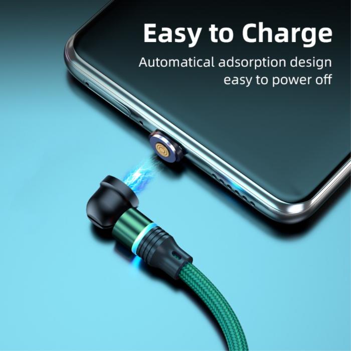 Bild 6, ENKAY ENKAY 1 m 3in1 USB-C / Lightning / MicroUSB 360° Magnetkabel