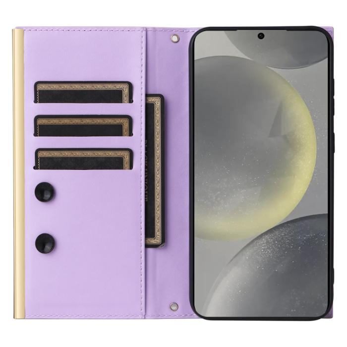Bild 2,  Samsung Galaxy S25 Plus Fodral Rhombus Läder Lila