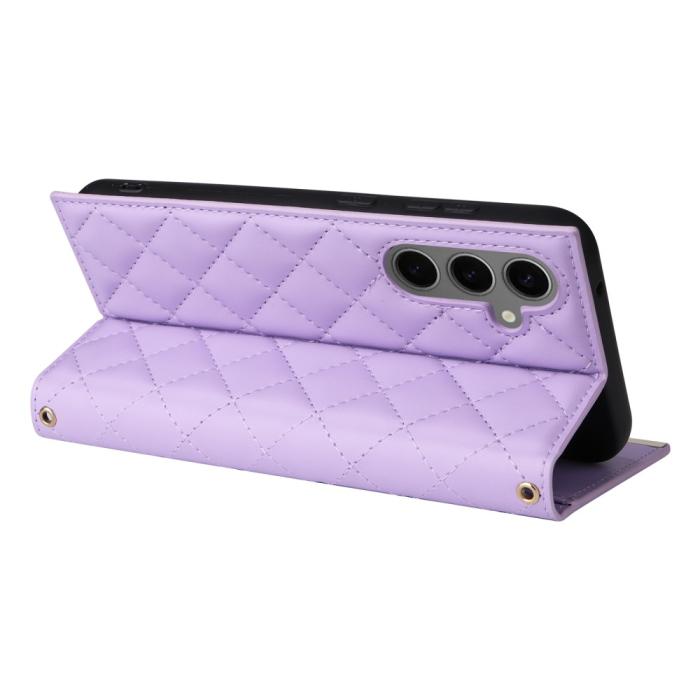 Bild 3,  Samsung Galaxy S25 Plus Fodral Rhombus Läder Lila