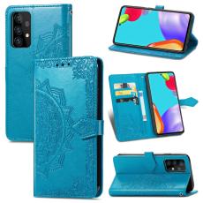  Samsung Galaxy A52 / A52s - Mandala L&auml;der Fodral - Bl&aring;