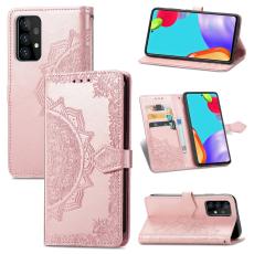  Samsung Galaxy A52 / A52s - Mandala L&auml;der Fodral - Ros&eacute;guld