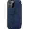 NILLKIN iPhone 13 Pro Max - NILLKIN Qin CamShield Läder Fodral - Blå