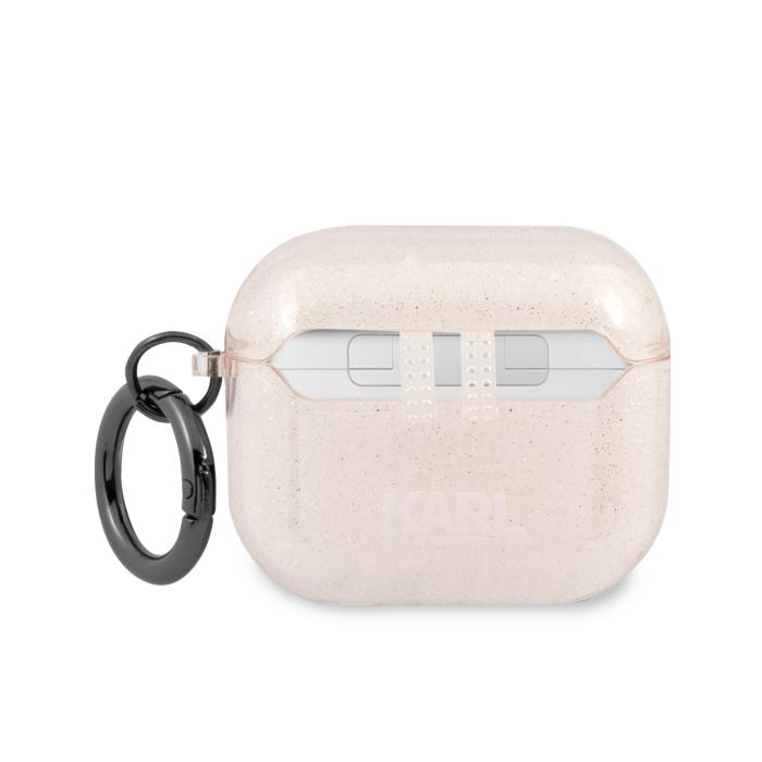 Bild 2, Karl Lagerfeld Karl Lagerfeld AirPods 3 Glitter Choupette Skal Med Ring Guld