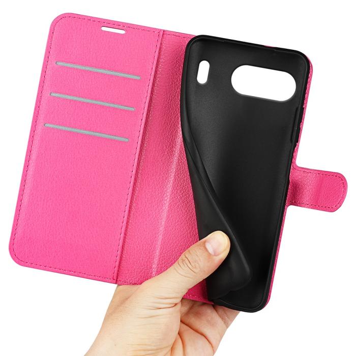Bild 4,  OnePlus Nord 4 Fodral Litchi Läder Rosa