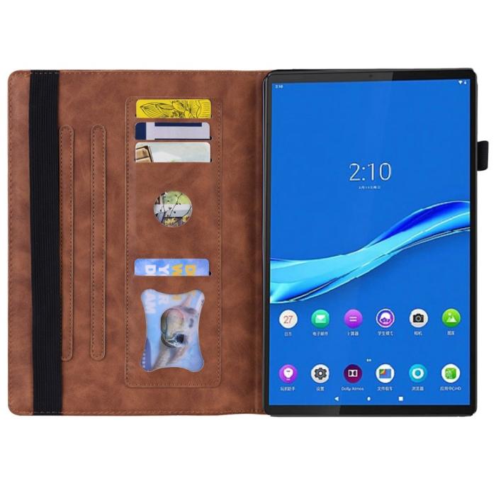 Bild 3,  Lenovo Tab M10 Plus Gen 3 Fodral Frontficka Och Pennhållare Brun