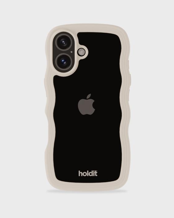 Bild 2, holdit holdit iPhone 16 Plus Skal Wavy Light Beige/Transparent