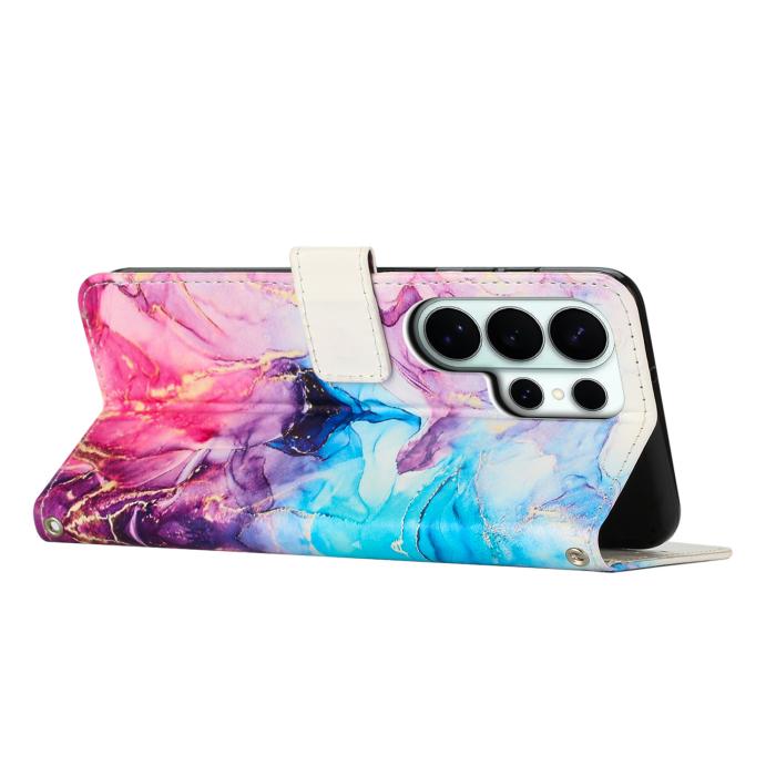 Bild 2,  Samsung Galaxy S26 Ultra Fodral Läder Marmor Rosa / Lila