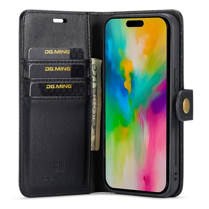 Bild 2, DG.MING DG.MING iPhone 16 Pro Fodral 2in1 Magnet Svart