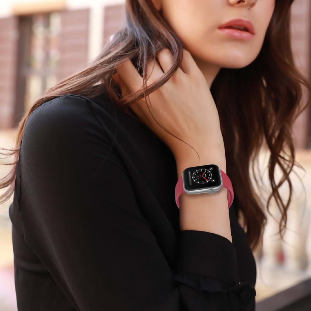 ColorPop Apple Watch 38/40/41/42 mm Silikon Armband (S/M) Crimson
