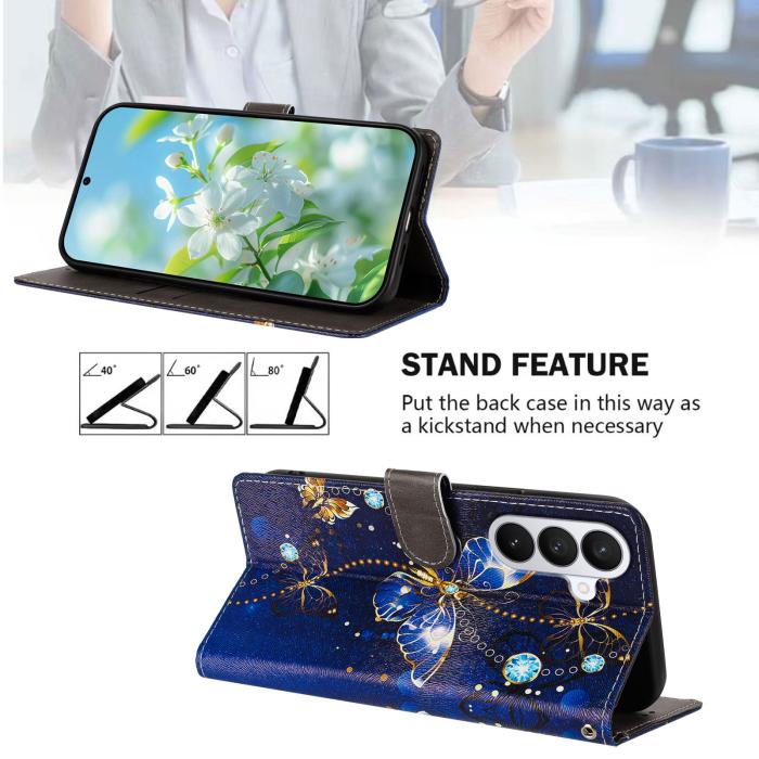 Bild 2,  Samsung Galaxy S26 Fodral Med Tryck Blå Fjäril