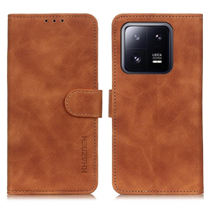 Bild 2, KHAZNEH KHAZNEH Xiaomi 13 Pro 5G Fodral Retro Läder Brun
