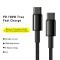 BASEUS Baseus 1m 100W USB-C - USB-C Kabel Tungsten Gold Series Svart
