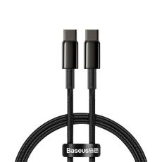 BASEUS Baseus 1m 100W USB-C - USB-C Kabel Tungsten Gold Series Svart