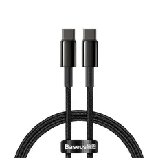 BASEUS Baseus 1m 100W USB-C - USB-C Kabel Tungsten Gold Series Svart