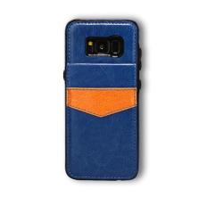  Samsung S8 Plus - L&auml;derskal med korth&aring;llare - Bl&aring;