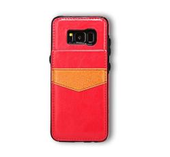  Samsung S8 Plus - L&auml;derskal med korth&aring;llare - R&ouml;d