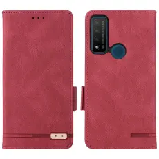  TCL 20R 5G (2021) Fodral Magnetisk St&auml;ngning R&ouml;d/R