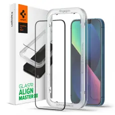 Spigen Spigen iPhone 17e/16e/14/13/13 Pro ALM Glas FC Helt&auml;ckande Sk&auml;rmskydd