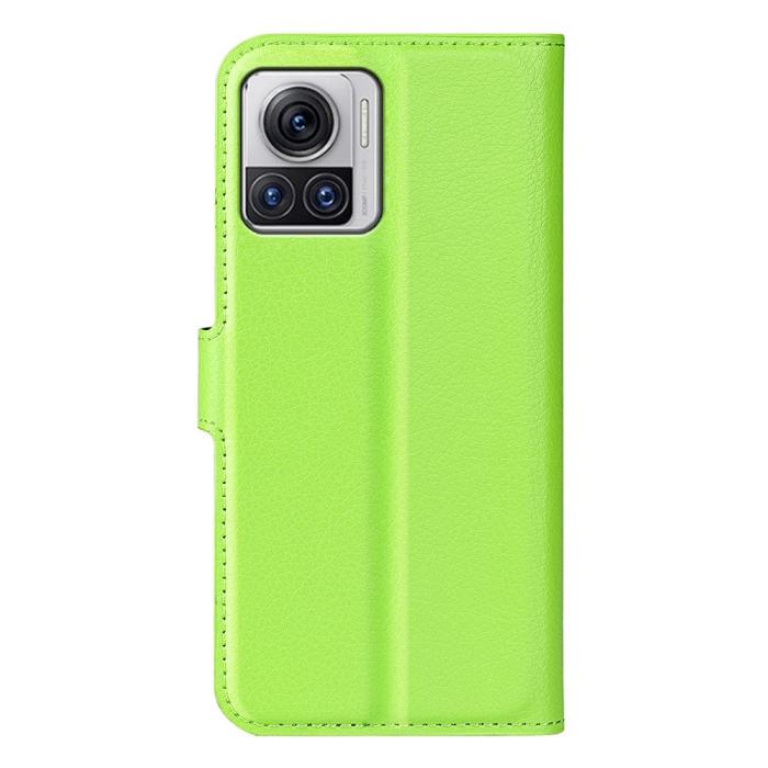 Bild 6,  Motorola Edge 30 Ultra 5G Fodral Litchi Läder Grön