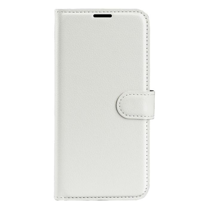 Bild 5,  Samsung Galaxy S25 Edge Fodral Litchi Läder Vit