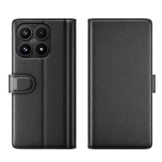  Xiaomi 17 Fodral Premium &Auml;kta L&auml;der Svart